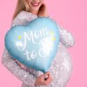 Ballon bleu pastel "Mom to be" - 35 cm