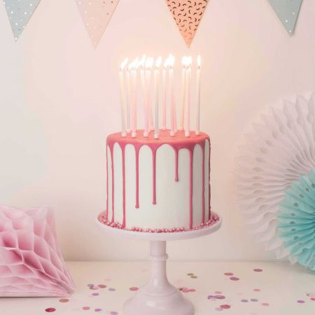 16 grandes bougies "pastel"