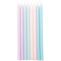 16 grandes bougies "pastel"