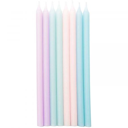 16 grandes bougies "pastel"