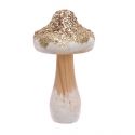 Champignon en bois "chapeau cloche" - 14 cm
