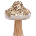 Champignon en bois "chapeau cloche" - 14 cm