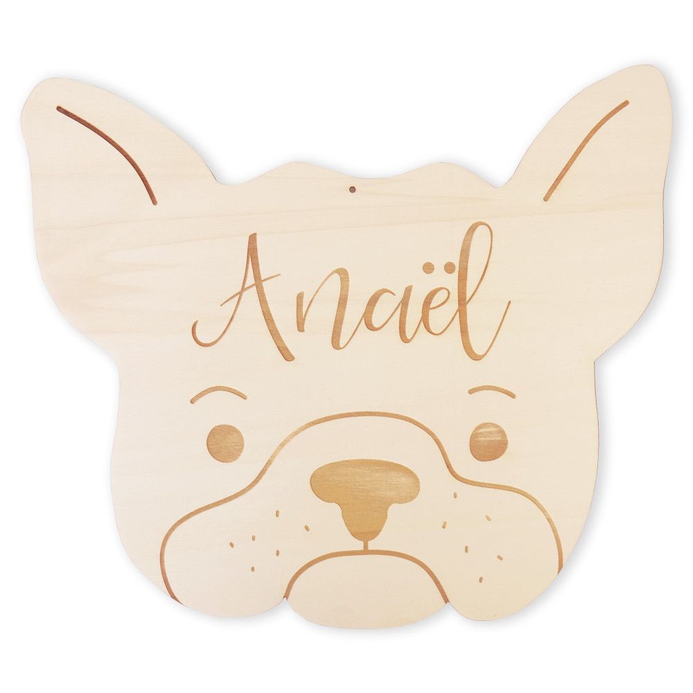 Décoration en bois personnalisable "chien"