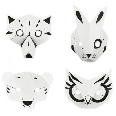 4 masques DIY "forêt" 3D à...