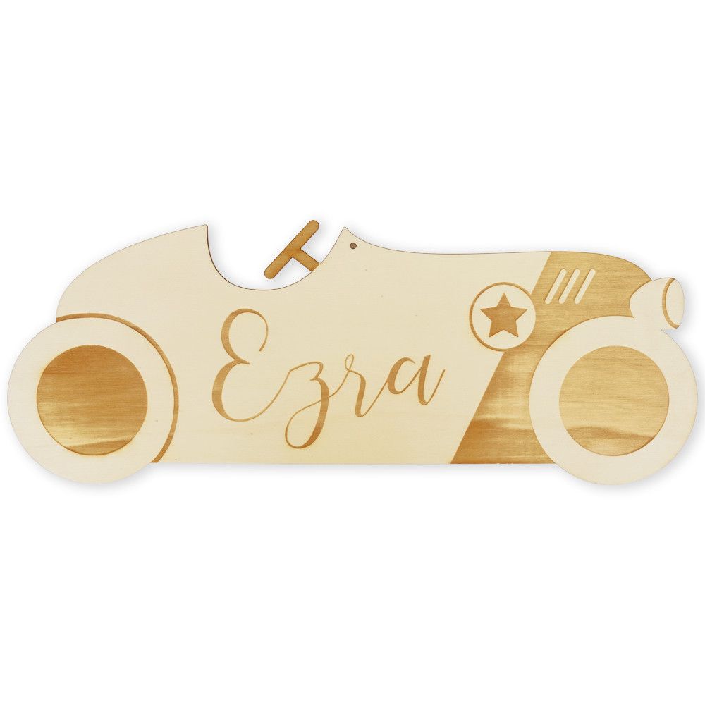 Décoration en bois personnalisable "voiture"