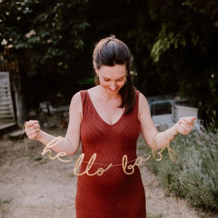 Guirlande dorée "Hello baby"