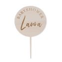 Cake topper en bois personnalisable "baby shower"
