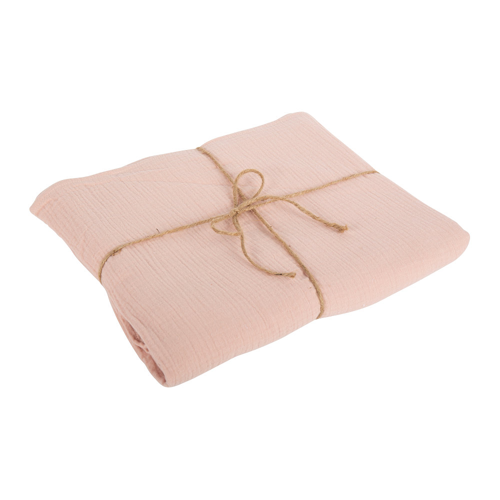 Nappe en coton rose foncé à rayures beige Ib Laursen - La déco 2B