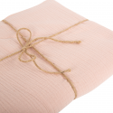 Nappe en gaze de coton "rose poudré" - 240 cm