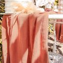 Nappe en gaze de coton "terracotta" - 240 cm