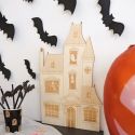 Décoration en bois personnalisable "manoir d'Halloween" - 41.5 cm