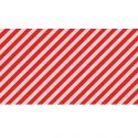 2 m rouleau de papier cadeau "rayures rouges" - 70 cm