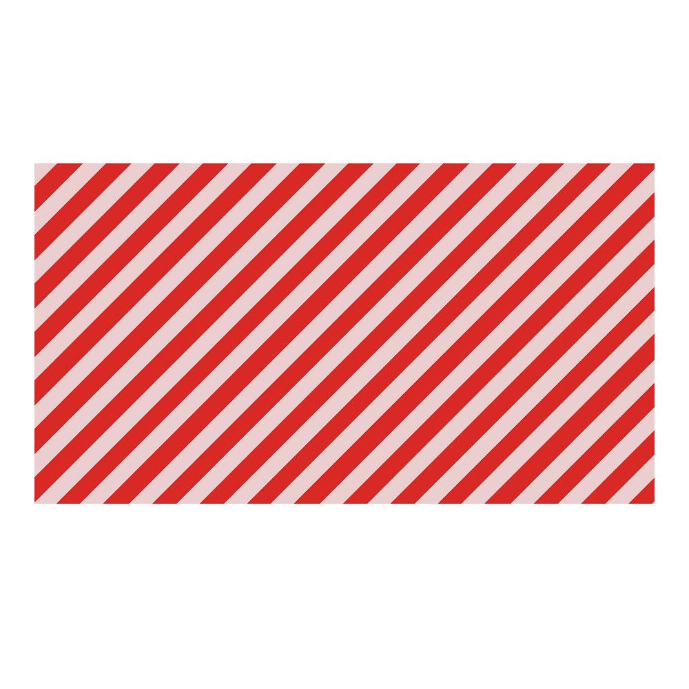 2 m rouleau de papier cadeau "rayures rouges" - 70 cm