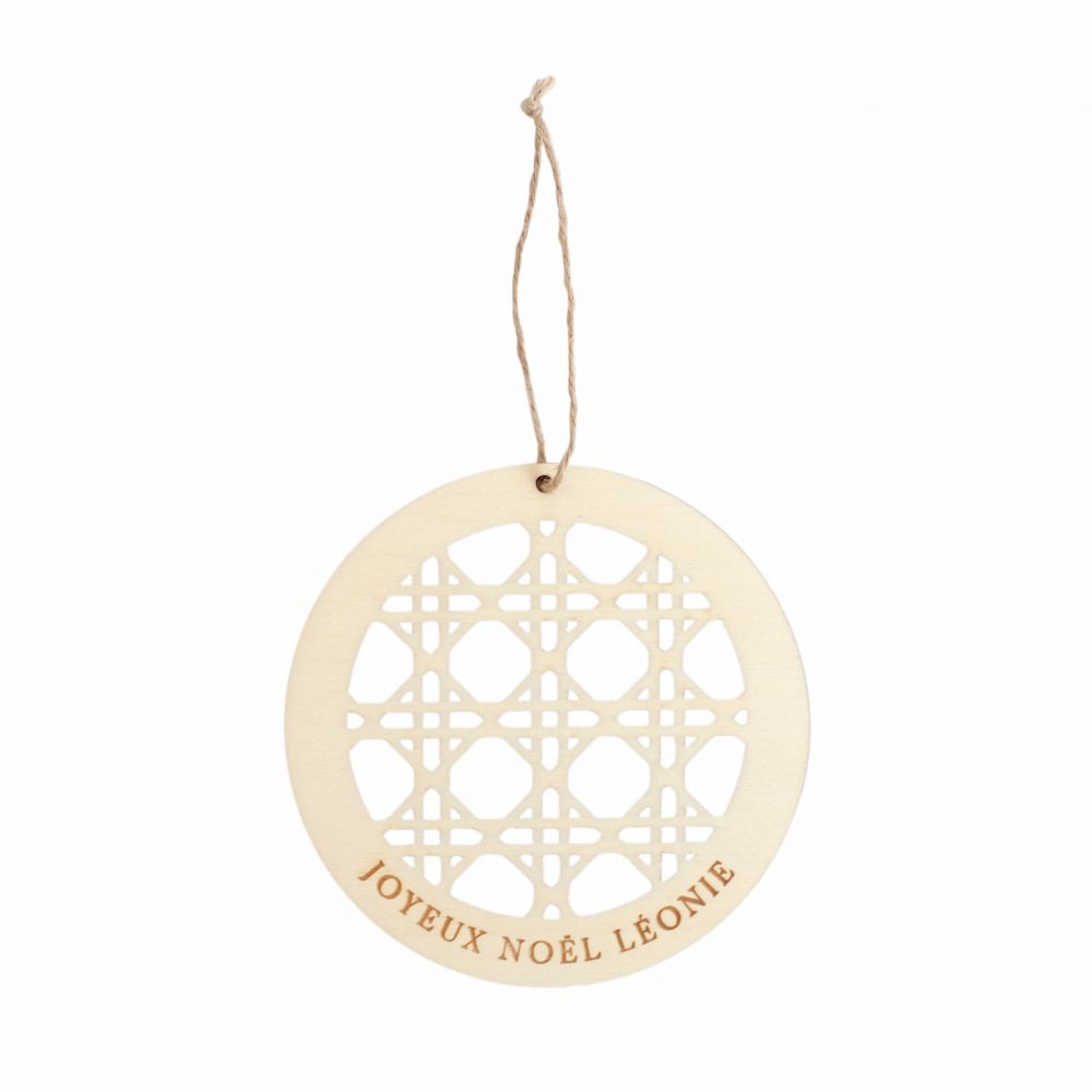 Décoration de sapin personnalisable "cannage"