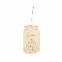 Décoration de sapin personnalisable "mason jar hivernale"
