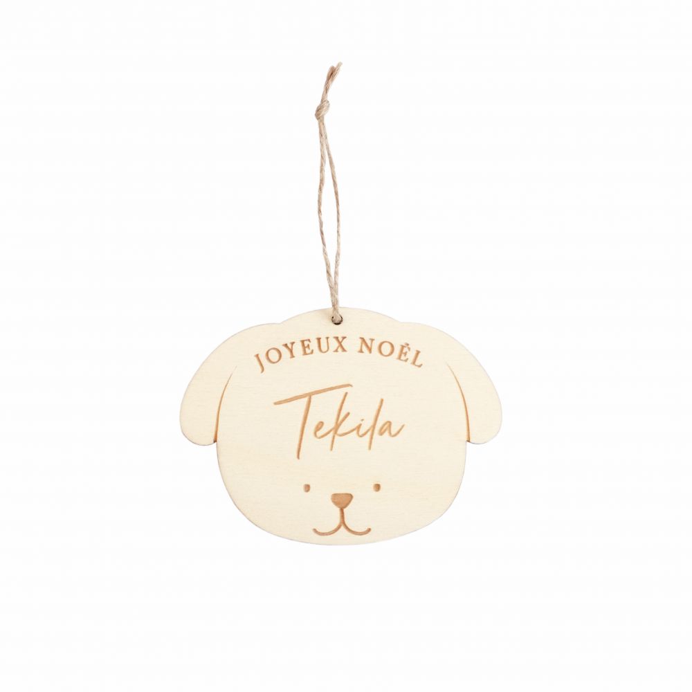 Décoration de sapin personnalisable pour chien
