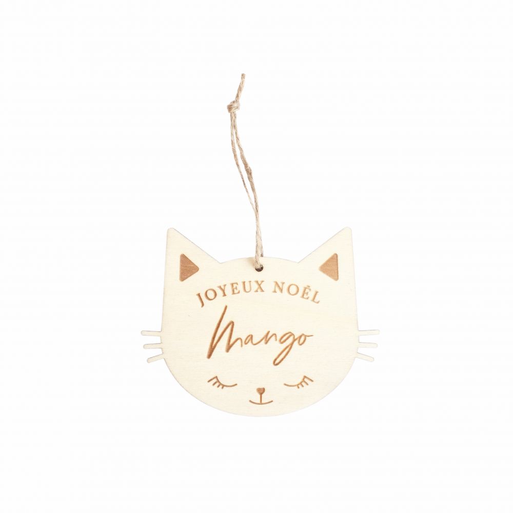 Décoration de sapin personnalisable pour chat