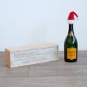 Caisse à champagne en bois personnalisable "joyeuses fêtes"