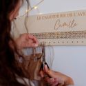 Calendrier de l'avent personnalisable en bois "cannage"