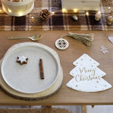 20 serviettes sapin "Merry...