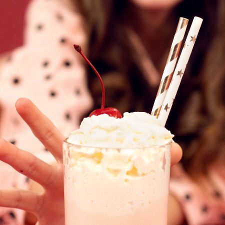 10 pailles rayures rose gold