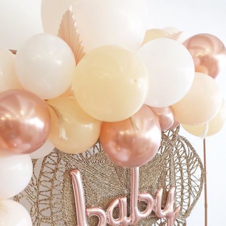 Ballon blanc satin -  28 cm 