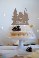 Cake topper en papier personnalisable "animaux polaires"