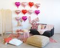 Ballon mylar Coeur - 45cm - or rose