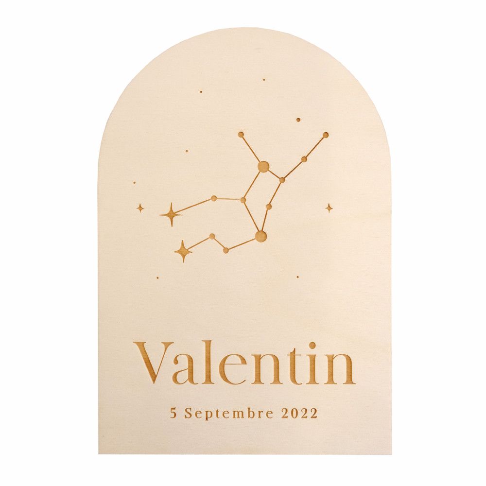 Panneau en bois personnalisable arche "constellation"