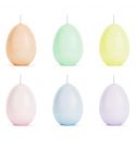 6 bougies "œufs pastel"