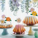 8 pics à gâteaux "fleurs pastel" - 13 cm