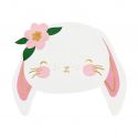20 serviettes "lapin fleuri"