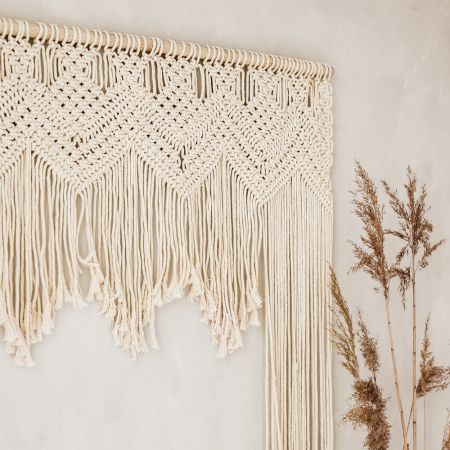 Tenture géante en macramé -...