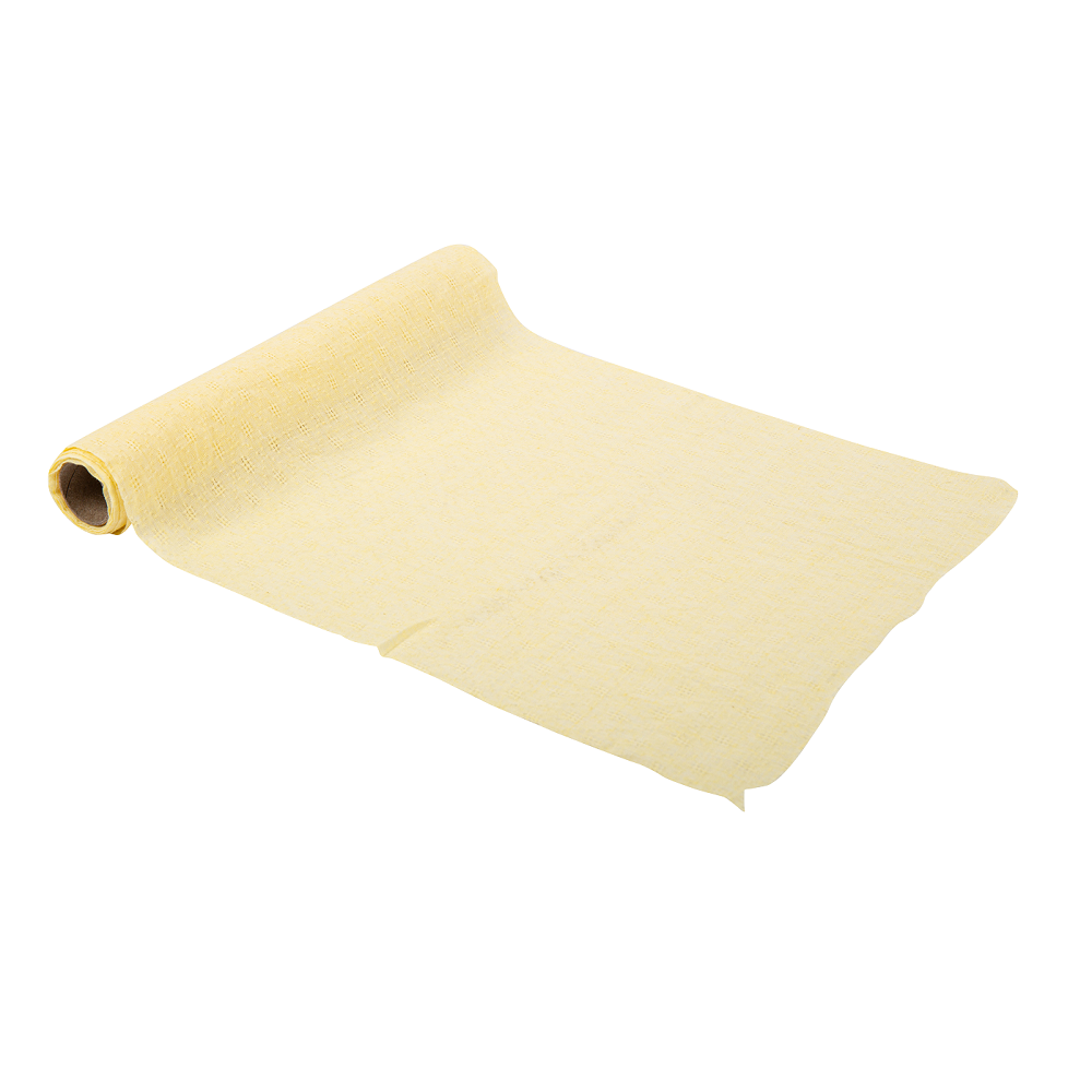 Chemin de table coton jaune pastel -  5 m
