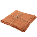 4 serviettes en gaze de coton "terracotta"