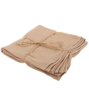 4 serviettes en gaze de coton "taupe"