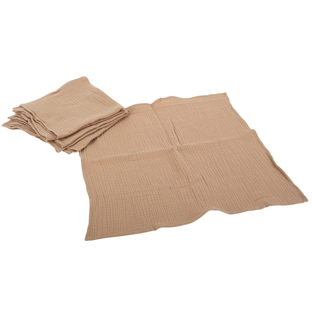 10 Serviettes De Mariage En Gaze De Coton 42x42cm - Style Rustique Bohème - Pour Décoration De Table