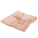4 serviettes en gaze de coton "vieux rose"