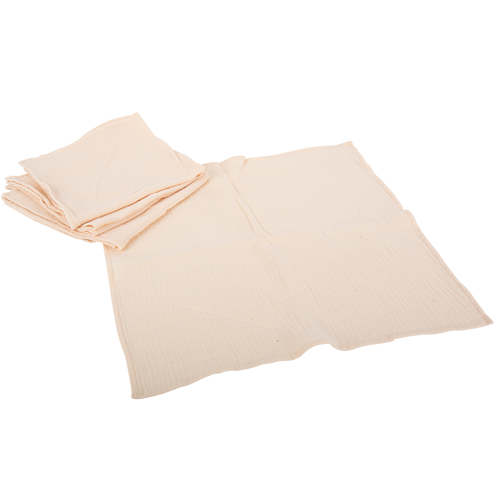 4 serviettes en gaze de coton "nude"