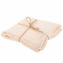 4 serviettes en gaze de coton "nude"
