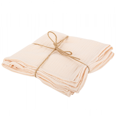 4 serviettes en gaze de...