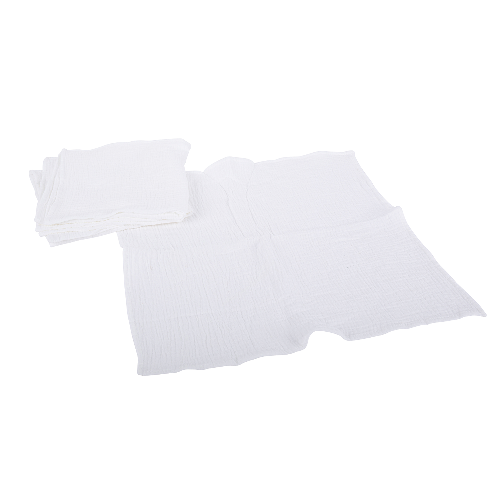 4 serviettes en gaze de coton "blanc"