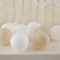 Lot de 40 petits ballons "nude et blanc" -  13 cm