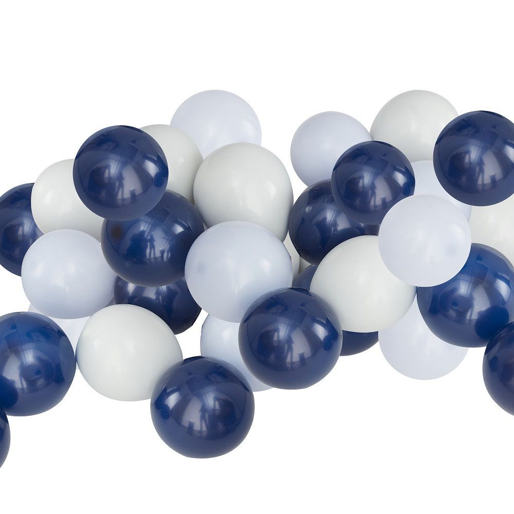 Lot de 40 petits ballons "navy" -  13 cm