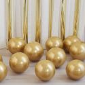 Lot de 40 petits ballons "chrome doré" -  13 cm
