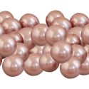 Lot de 40 petits ballons "chrome rose gold" -  13 cm