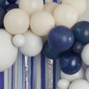 Kit pour guirlande de ballons + rideau de rubans "navy" - 70 ballons