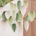 25 feuilles de palme en papier "sauge"