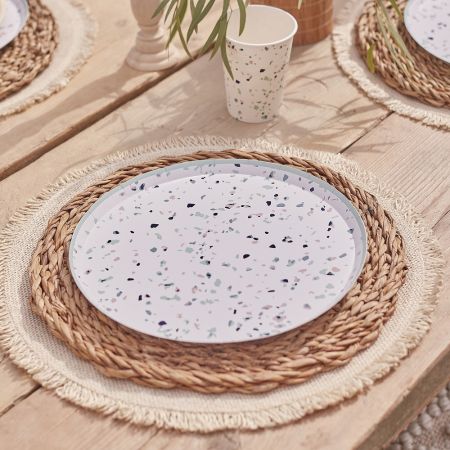 8 assiettes "terrazzo"- 25 cm