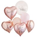 Lot de 9 ballons "EVJF rose gold"